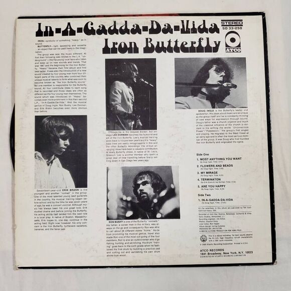 Iron Butterfly - In-A-Gadda-Da-Vida Vintage Vinyl Record - Picture 5 of 6